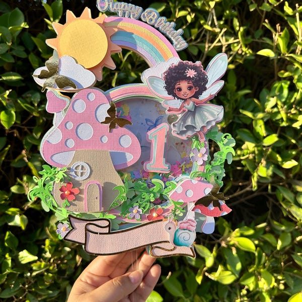 Fairy First Birthday Cake Topper