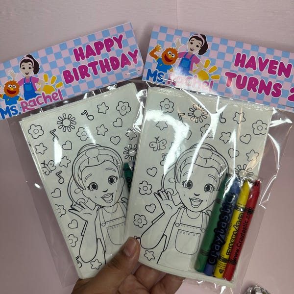Custom Coloring Sticker Pack with Crayons